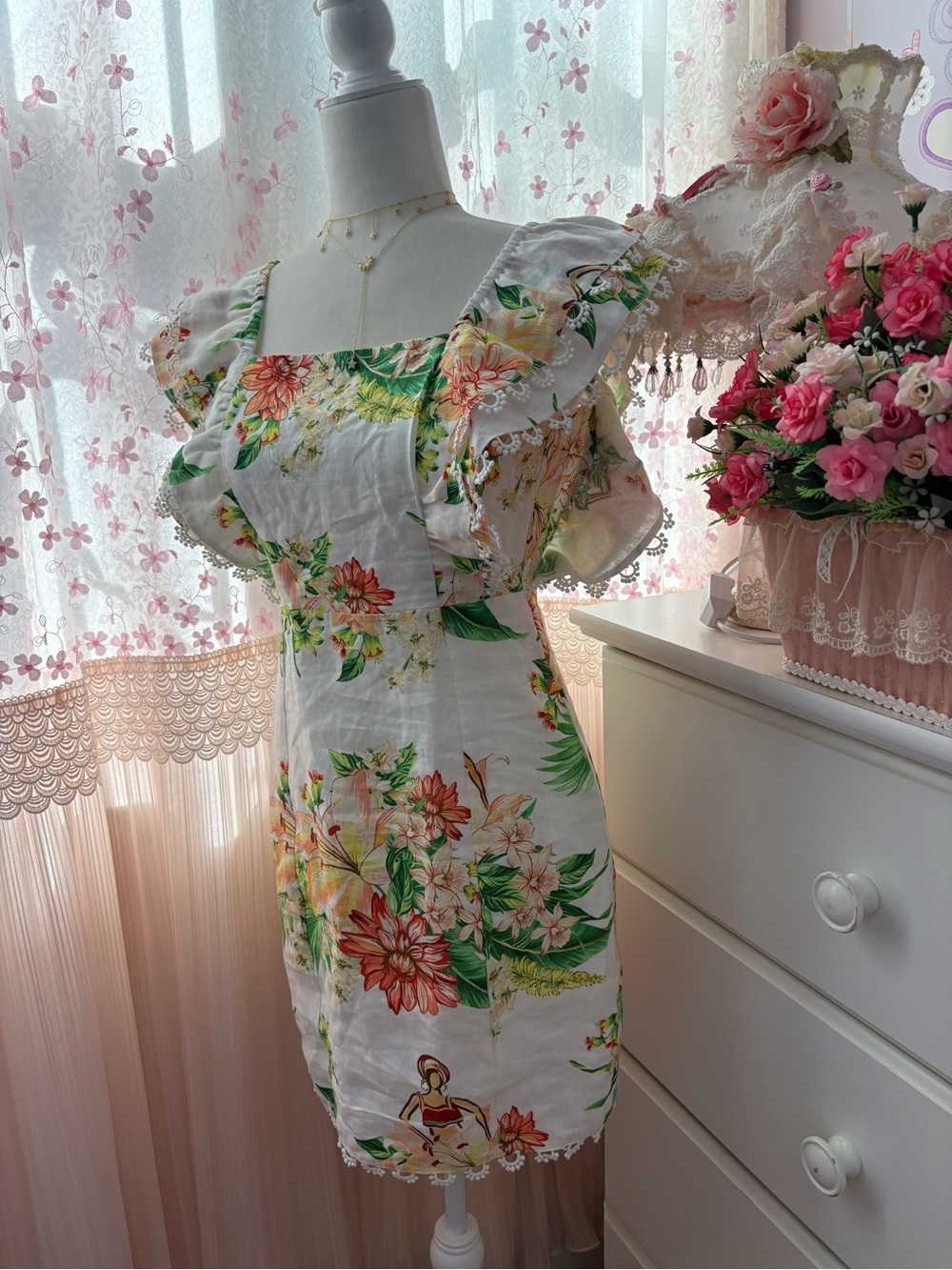 Farm Rio Denyse Linen Mini Dress - Picture 3 of 6